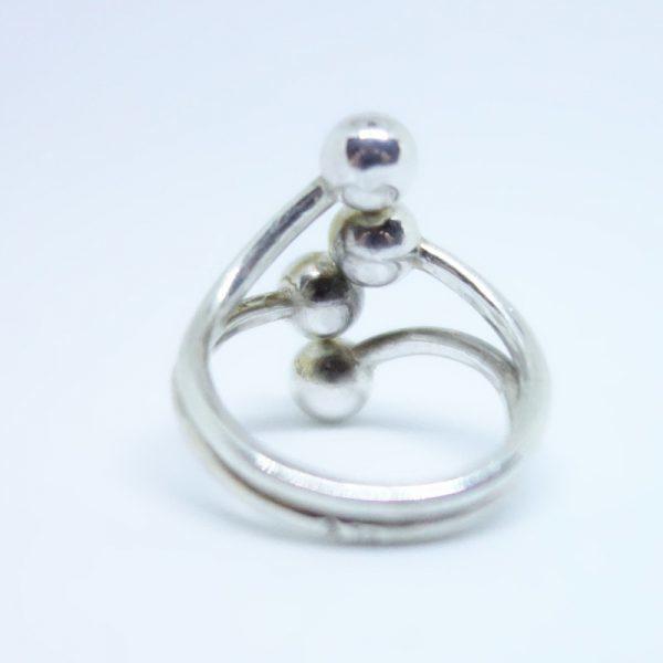 bague argent avec boules