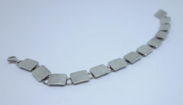 maillon carré bracelet argent vintage