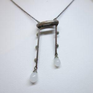 collier argent façon négligé 1900