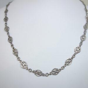 collier argent ancien maille originale