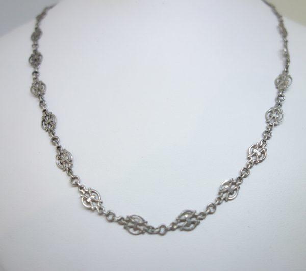 collier argent ancien maille originale