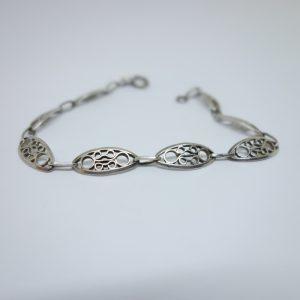 bracelet argent maille olive