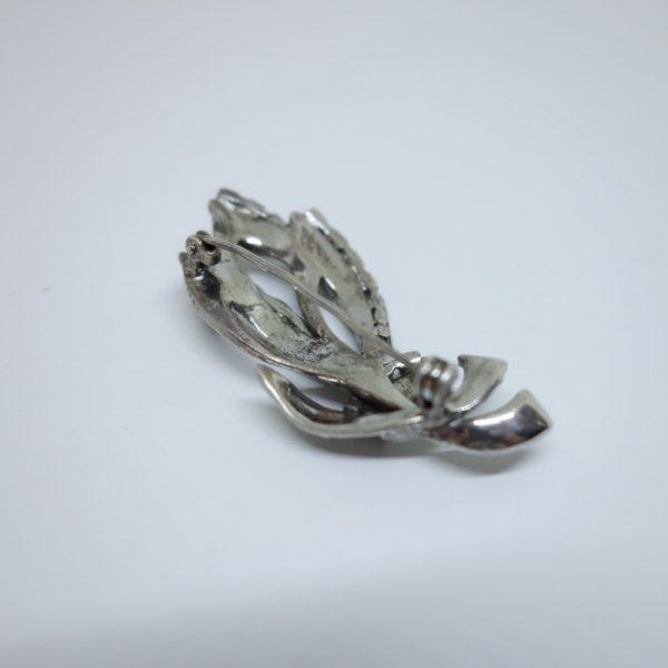 broche argent marcasites