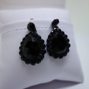 boucles d'oreilles en jais