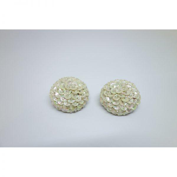 boucles d'oreilles anciennes avec paillettes