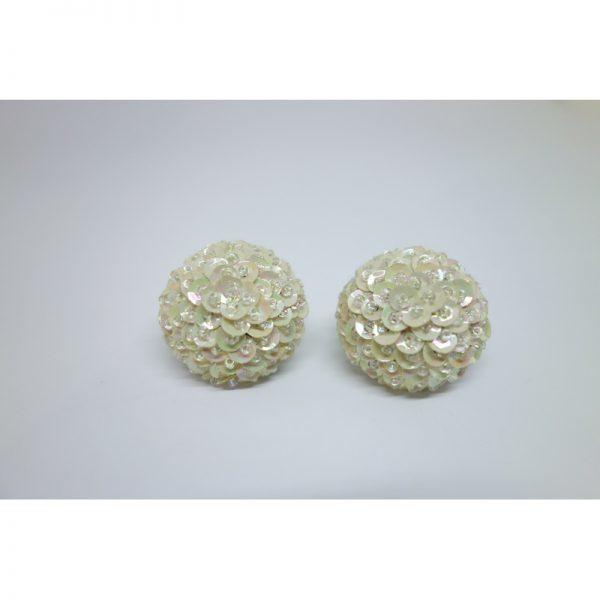 boucles d'oreilles anciennes avec paillettes