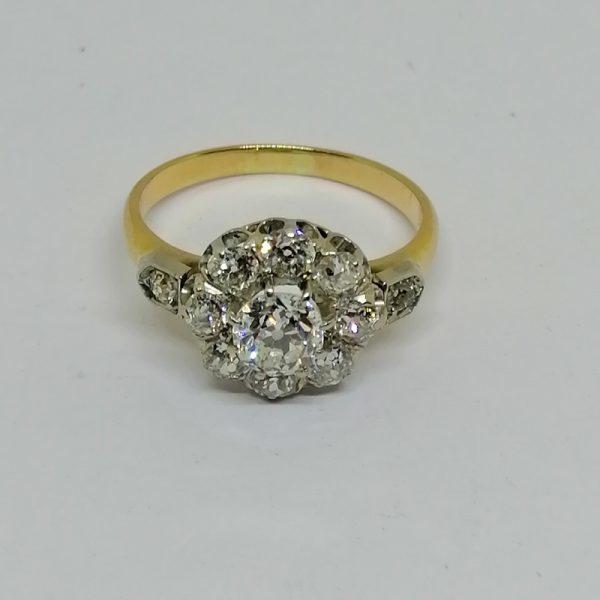 Bague Marguerite en or rose, platine et superbes diamants. – Image 2