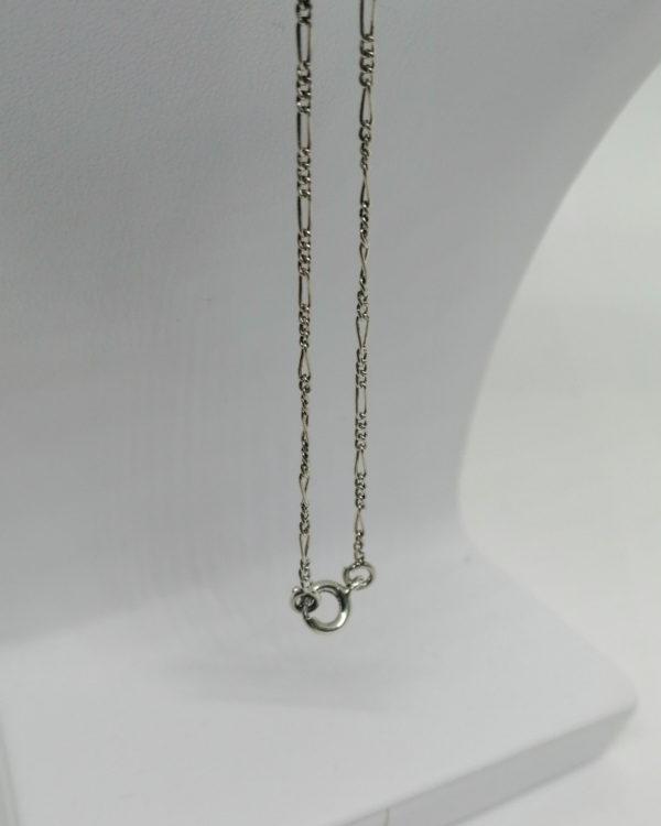 Collier argent négligé original avec couronne et sertie de grenats en gouttes, 1900, Art Nouveau. – Image 7