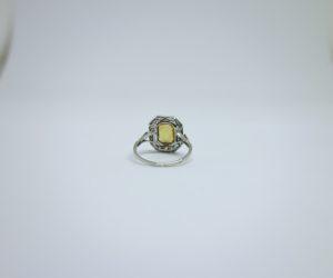 bague art déco avec citrine