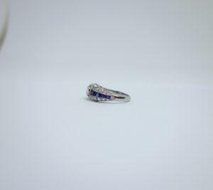 bague platine art déco