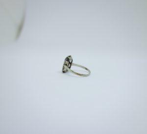 bague or gris art déco