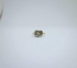 bague art déco bicolore