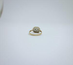 bague or bicolore art déco