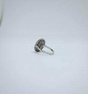 bague platine avec saphir et diamants