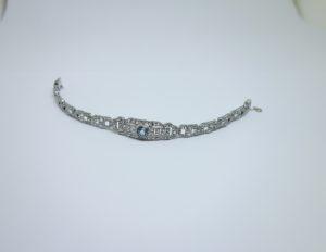 bracelet platine art déco
