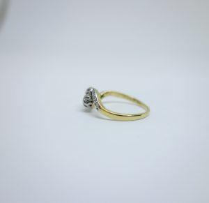 bague or toi et moi avec diamants