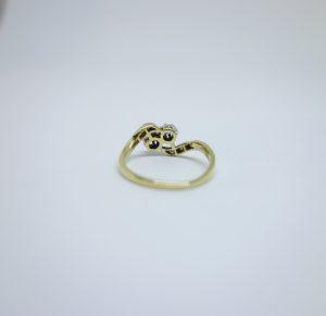 bague or toi et moi avec diamants