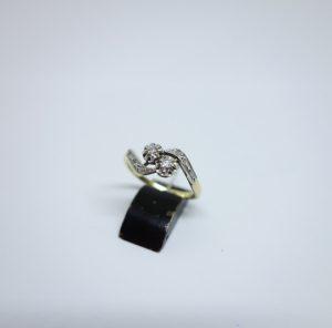 bague toi et moi en or et diamants