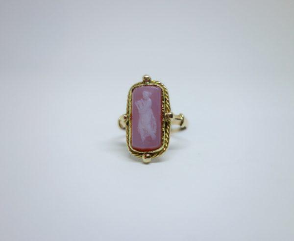 bague art nouveau avec agate