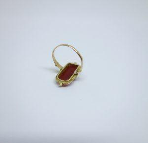 bague camée avec agate art nouveau