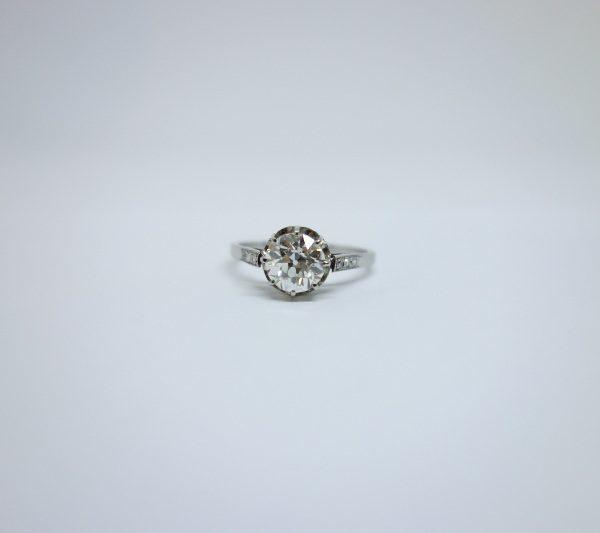 bague platine solitaire