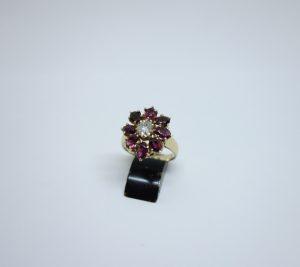 bague or et grenats