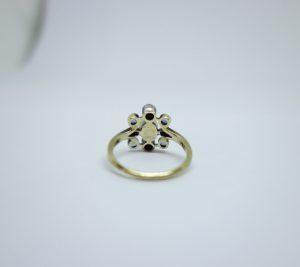 bague or perle fine saphirs et diamants