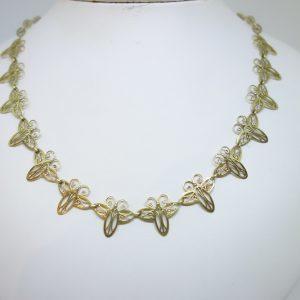 collier or papillons