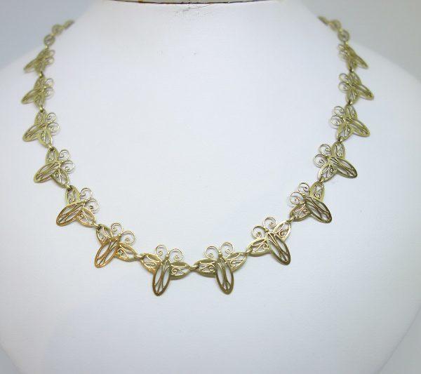 collier or papillons