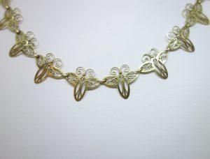 collier or papillons