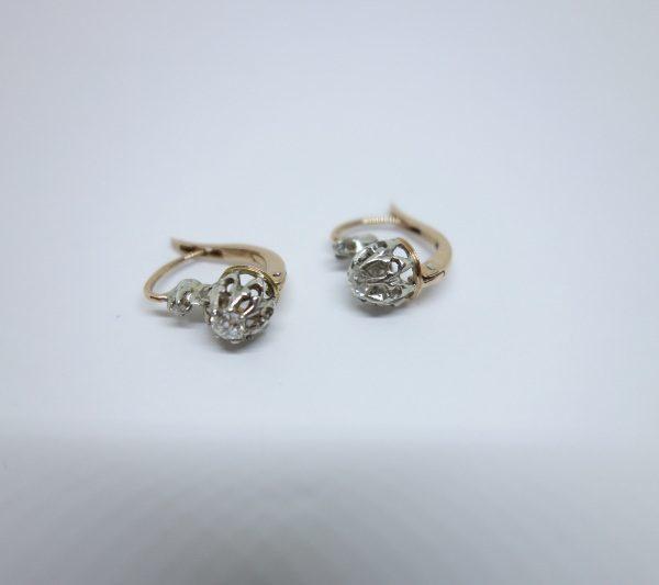 boucles d'oreilles en or et diamants