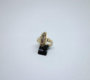 bague or rose et diamants