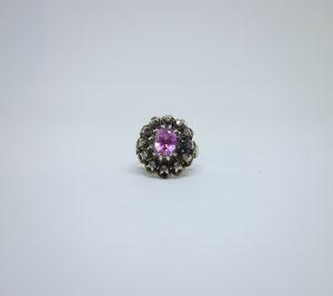 bague or avec saphir rose
