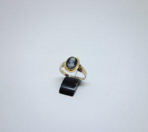 bague or rose avec camée agate