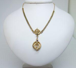 collier en or 14ct et serpents