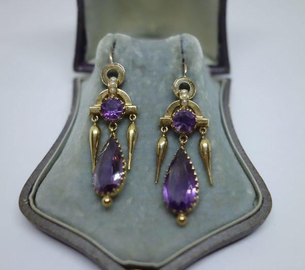 boucles d'oreilles pendante orientaliste en or