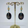 rare et superbe paire de boucles d'oreilles en or 1900