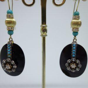 rare boucles d'oreilles pendantes 1900