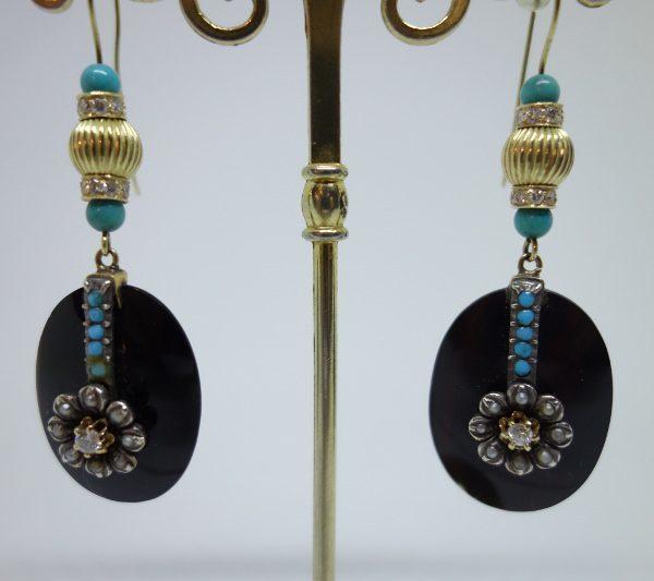 rare boucles d'oreilles pendantes 1900