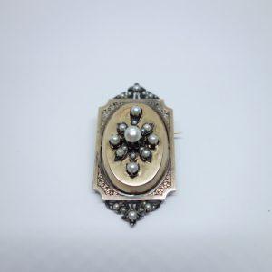 broche or milieu 19ième siècle