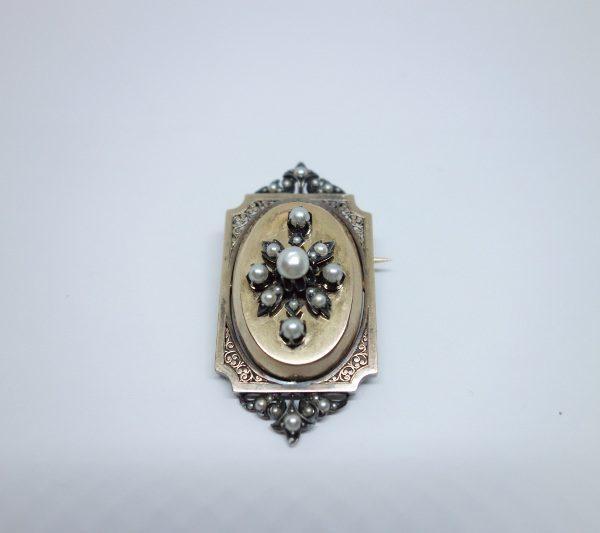 broche or milieu 19ième siècle