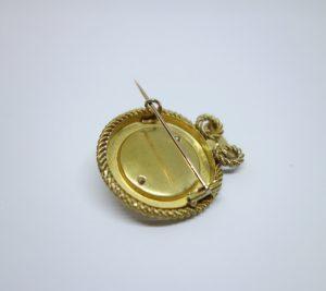 broche or demi-perles fines 19ième siècle