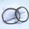 bracelet pomponne et grenats rouge