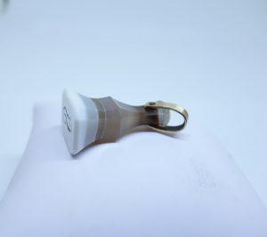 cachet en agate et or rose