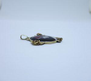 pendentif or miniature émaillée Limoges