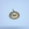 pendentif or rose et perle de culture