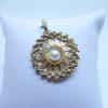 pendentif or rose et perle de culture