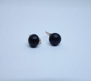 boucles d'oreilles or et jais