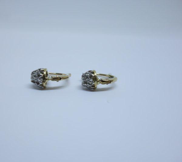 boucles d'oreilles or et diamants roses