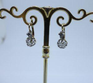 boucles d'oreilles or et diamants taille rose